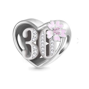 925 Sterling Silver 30 Birthday Charm