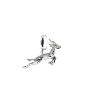 925 Sterling Silver Springbok Dangle Charm