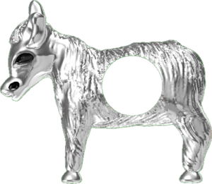 925 Sterling Silver Custom Made Donkey Charm