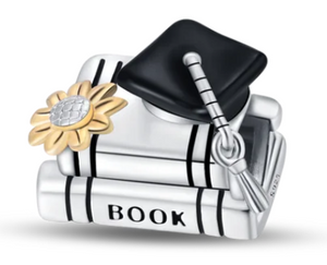 925 Sterling Silver Graduation Book Charm