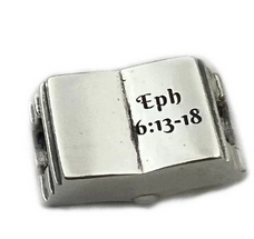 925 Sterling Silver "The Armour Scripture" Charm