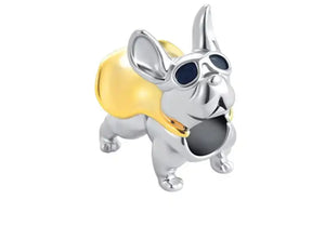 925 Sterling Silver HUGO Dog Charm