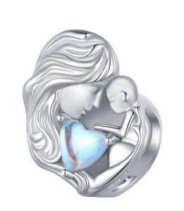 925 Sterling Silver Mother & Baby Charm