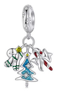 925 Sterling Silver Xmas Dangle Charm