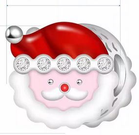 925 Sterling Silver Santa Charm