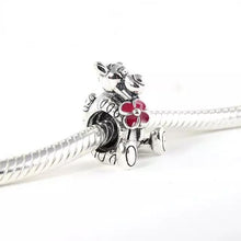 Load image into Gallery viewer, 925 Sterling Silver Disney Tigger with Flower Bead Charm
