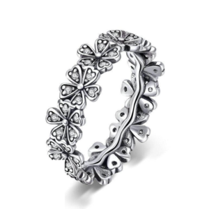 925 Sterling Silver Stackable Daisy Flower Finger Rings