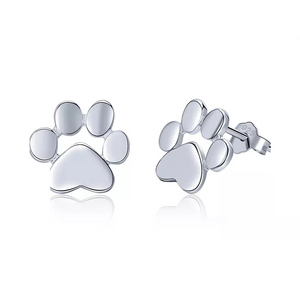 Paw Print Stud Earrings