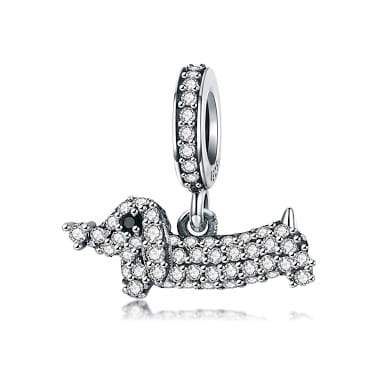 925 Sterling Silver Dachshund Dog Charm