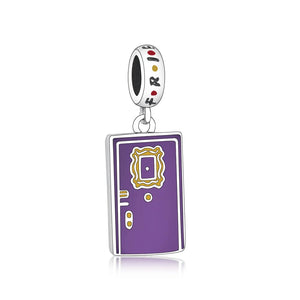 925 Sterling silver Friends sitcom" Purple door Frame" Charm