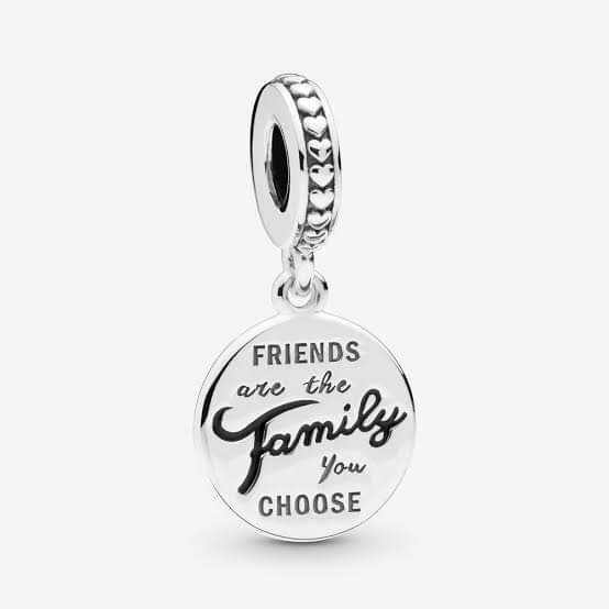 925 Sterling Silver Friends are the Family you choose Charm