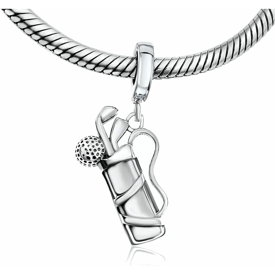 925 Sterling Silver Golf Bag Dangle Charm