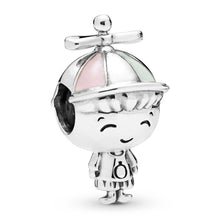 Load image into Gallery viewer, 925 Sterling Silver Sweet Little Propeller Hat Boy Charm
