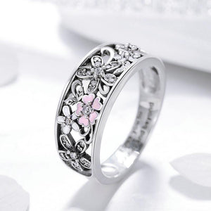 925 Sterling Silver Daisy Flower Rings for Women Wedding Engagement Jewelry