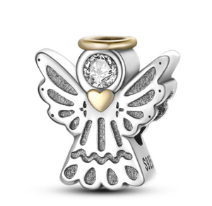 925 Sterling Silver Cute Angel Bead Charm