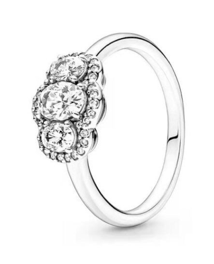 925 Sterling Silver CZ Zircon Ring