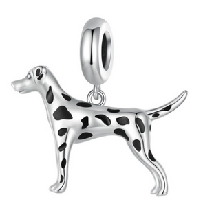 925 Sterling Silver Dalmation Dog Charm