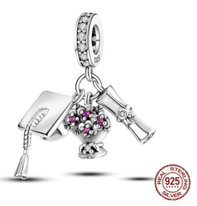 925 Sterling Silver Graduation Dangle Charm