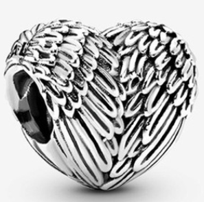 925 Sterling Silver Heart Leaf Charm