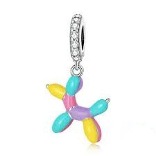 925 Sterling Silver Colorful Balloon Pixar Animal Dangle Charm