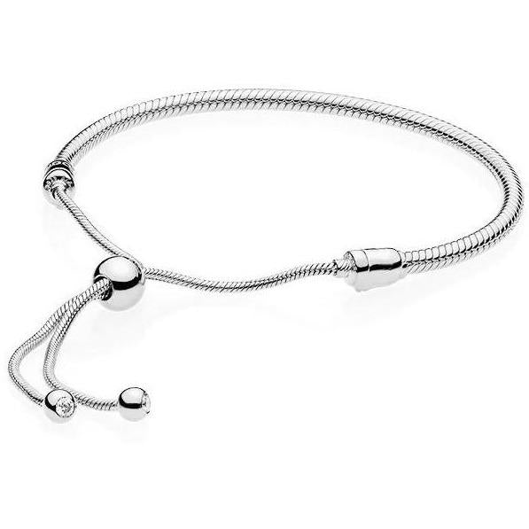 925 Sterling Silver Adjustable Snake Bracelet