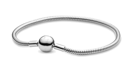 925 Sterling Silver Plain Snake Bracelet