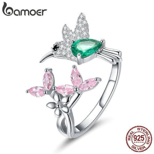 Adjustable Hummingbird CZ Ring