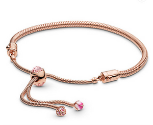 Rose Gold Adjustable Snake Bracelet