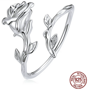 925 Sterling Silver Rose Wreath Ring