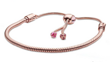 Load image into Gallery viewer, Rose Gold Adjustable Snake Bracelet
