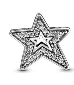 925 Sterling Silver Star Bead Charm