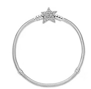 925 Sterling Silver Star Snake Bracelet