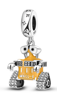 925 Sterling Silver Cute "Wall E" Dangle Charm